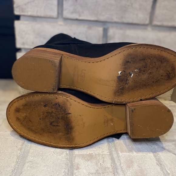 UGG Elora Black Nubuck Suede Boot womens size 8.5 - Picture 6 of 6